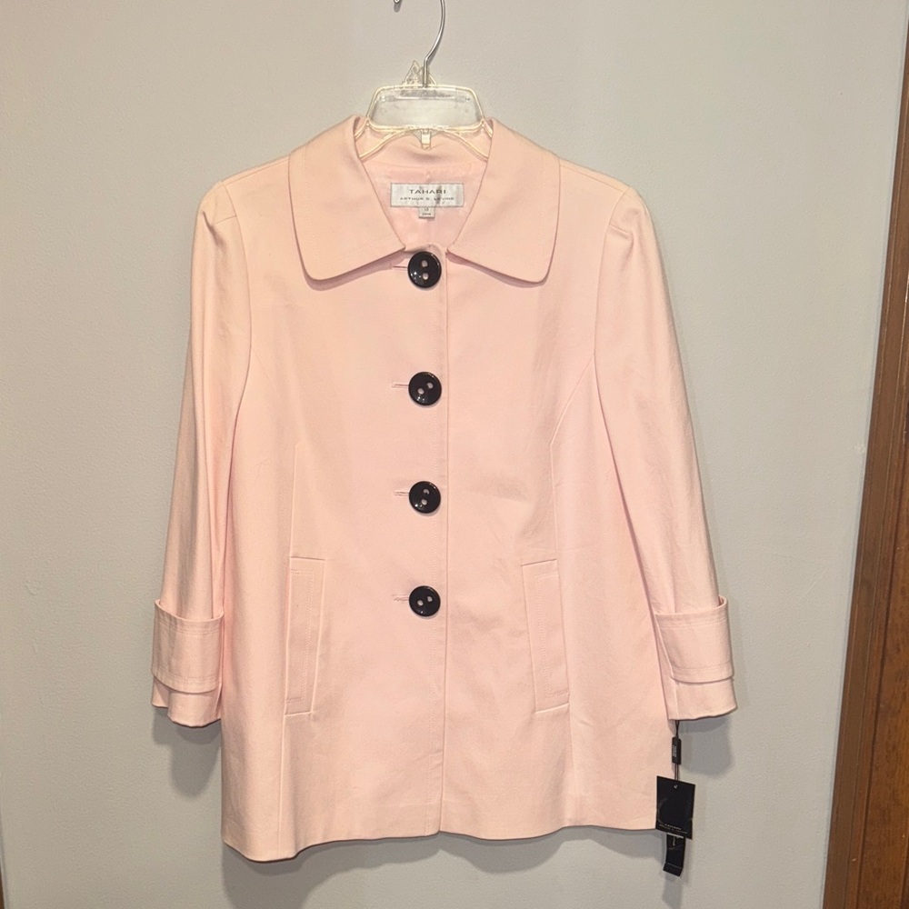 Tahari ASL NWT Size 10 Light Pink Blazer